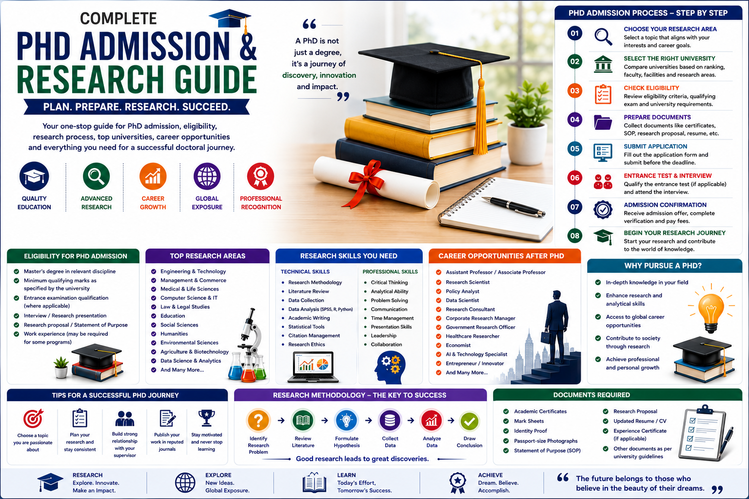 Complete PhD Admission & Research Guide - Your Step-by-Step Roadmap to Doctoral Success